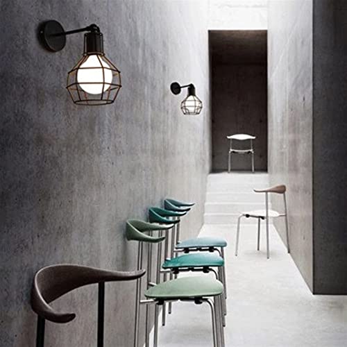 Lámpara de pared negra industrial para iluminar dormitorios pequeños sin ocupar espacio 4