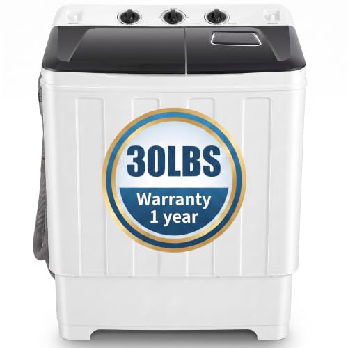Nictemaw Portable Washing Machine, 19Lbs Washer 11Lbs Spinner, Drain Pump