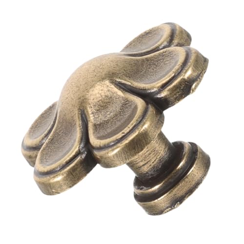 LOORGVEL Pomo Tirador Vintage para Armario y Cajón Forma de Flor Único Agujero Compacto y Resistente para Muebles Fácil Instalación Estilo Europeo Clásico