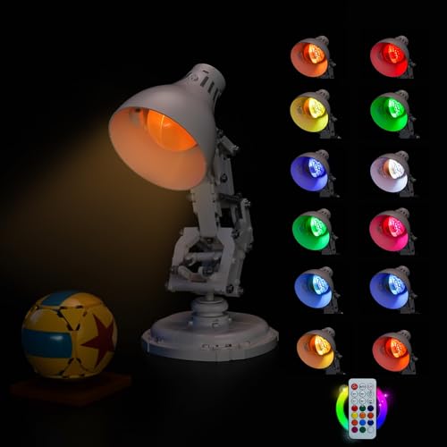 BRICKSHINING LED Lighting Compatible with Lego 21357 Pixar Luxo Jr. LampLight Kit Compatible with Lego Ideas Disney 21357 NOT Included The Model Set JUST Lights(Colorful Version)