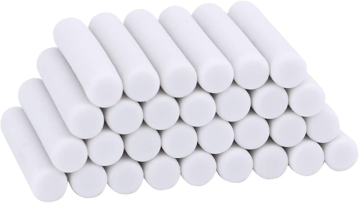 50 Pcs White Rubber Eraser Refill with Refills Replacement Erasers Sketch Suitable for School, Office Lovely and Attractive, Standard Pencil Erasers,