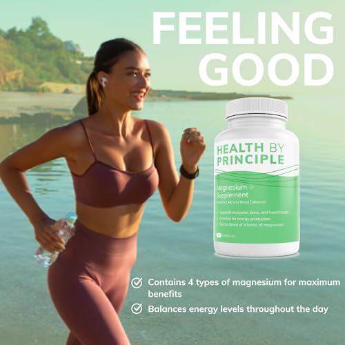 Health By Principle Magnesium Supplement - Rapid Muscle Recovery - Keto And Vegan Friendly - 100 Capsules #TOP5