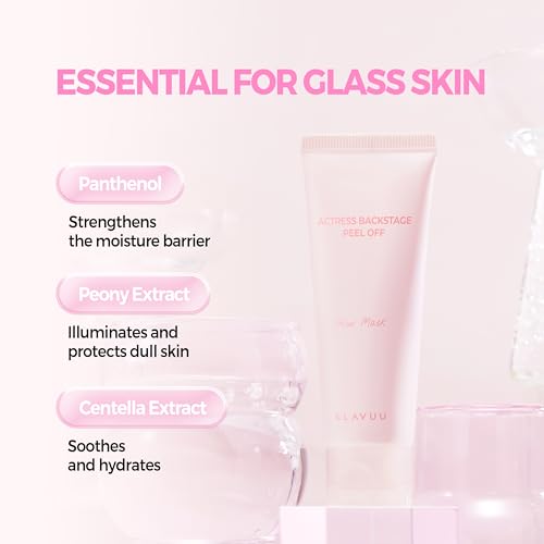 Image of KLAVUU Actress Backstage Glow Peel Off Face Mask for Glass Skin (2.4oz) | Radiance boost, deep hydration, peony complex, peeling and exfoliating, silky smooth, dewy glass skin, Korean skincare