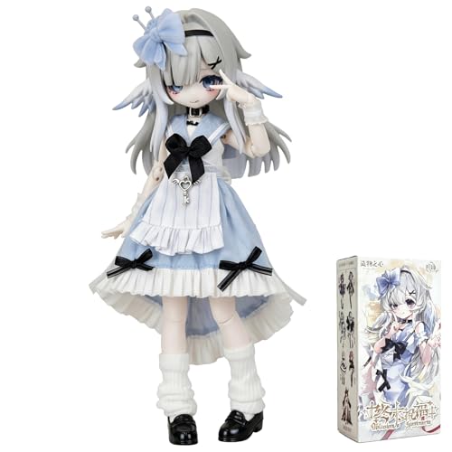 TheWave ブラインドドール 終末の祝福シリーズ 1/8スケール BJD ドール ブラインドボックス 可動フィギュア 球体関節人形 全高約20cm 衣装付き 可愛い女の子 アニメ風 着せ替え おもちゃ 誕生日 クリスマス ギフト プレゼント (愛慕)