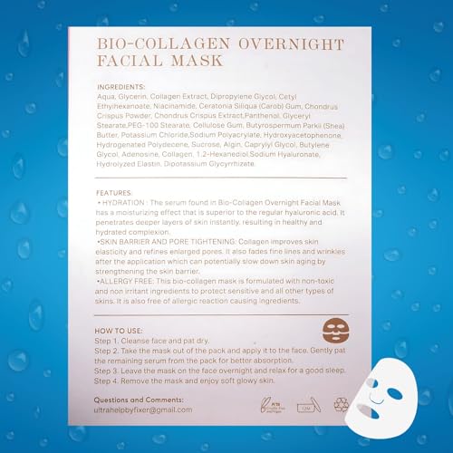 HEALTH FIXER Deep Collagen Overnight mask 34gx4ea | Real Collagen 2,160,000PPB for Elasticity | TikTok Trend Items | Original Hydrating Collagen Face Mask | Korean Skin Care - Image 8