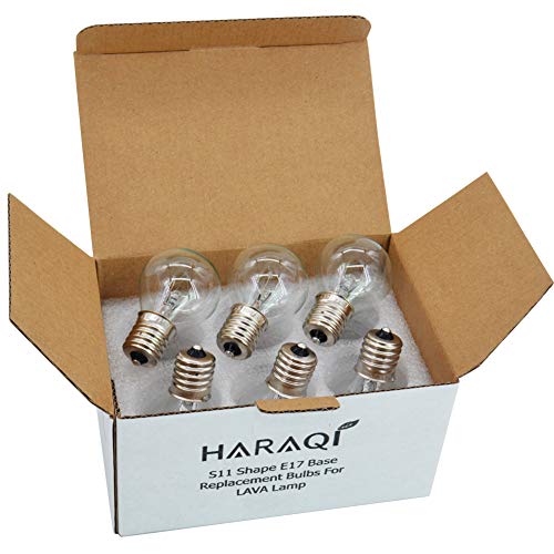 6 Pack S11 E17 Base 40 Watt Incandescent Bulbs For Lava Lamps,Replacement Bulbs For Lava Lamps,Glitter Lamps #TOP2