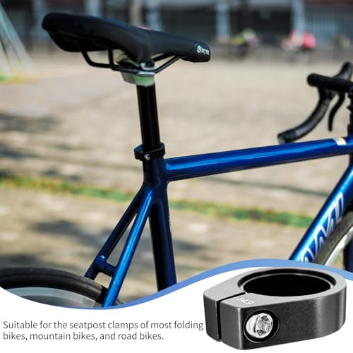 Sattelklemme Sattelkloben Sattelstützenklemme Fahrrad 34.9mm - Fahrrad Sattelklemme 34,9 mm Bike Seat Post Clamp aus Aluminiumlegierung mit Schraubenschlüssel, Seat Post Clamp für MTB Rennrad, Schwarz