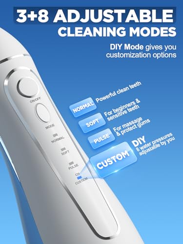 Oralfree OF517 Water Dental Flosser Cordless For Teeth Cleaning - 4 Modes Oral Irrigator 300Ml Braces Flossers Cleaner thumb #3