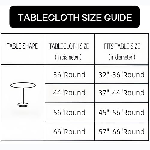 Walrus Round Vinyl Fitted Tablecloth with Flannel Backing Elastic Edge Design Table Cover Waterproof Oil-Proof PVC Table Cloth Stain-Resistant Best for 37"-44" Round - Image 3