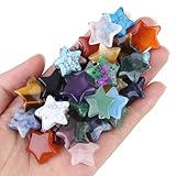AWARDSEN 20 Pcs Crystals and Gemstones Healing Crystals Wellness Gifts Anxiety Relief for Adults Celestial Gifts Magic Stars Reiki Chakra Protection Polished Stones Crystal Gifts for Women