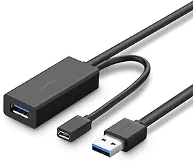U.green Cabo Extensor Usb 3.0 Extensão Ativa Alimentado Suporta Conexão Plug and Play Ampla Velocidade de até 5Gbps Compatível Tv Notebook Monitor Projetor 10 Metros de Comprimento/No Brasil