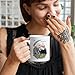 LookHUMAN Halloween Skeleton Mug - Funny Coffee Mugs Adult Humor, Double-Sided Print Ceramic Coffee Cups as Halloween Mugs & Gifts, Novelty for Women & Men, 11oz