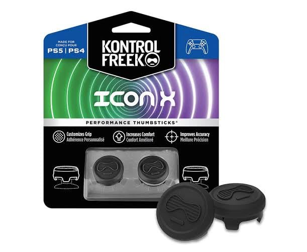 KontrolFreek TURBO BLACK FPS Freek for Nintendo Switch Pro Controller | Performance Thumbsticks | 1 Mid-Rise, 1 High-Rise Concave
