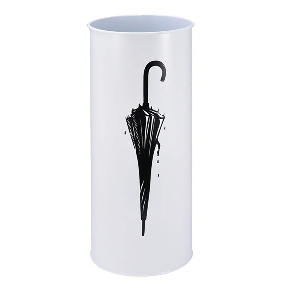Porte-parapluie en fer blanc 20x45 cm pour hall et salon