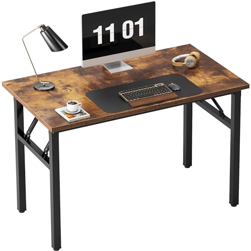 Need 39.4 inches Computer Desk for Small Space Small Folding Table Small Writing Desk Compact Desk...