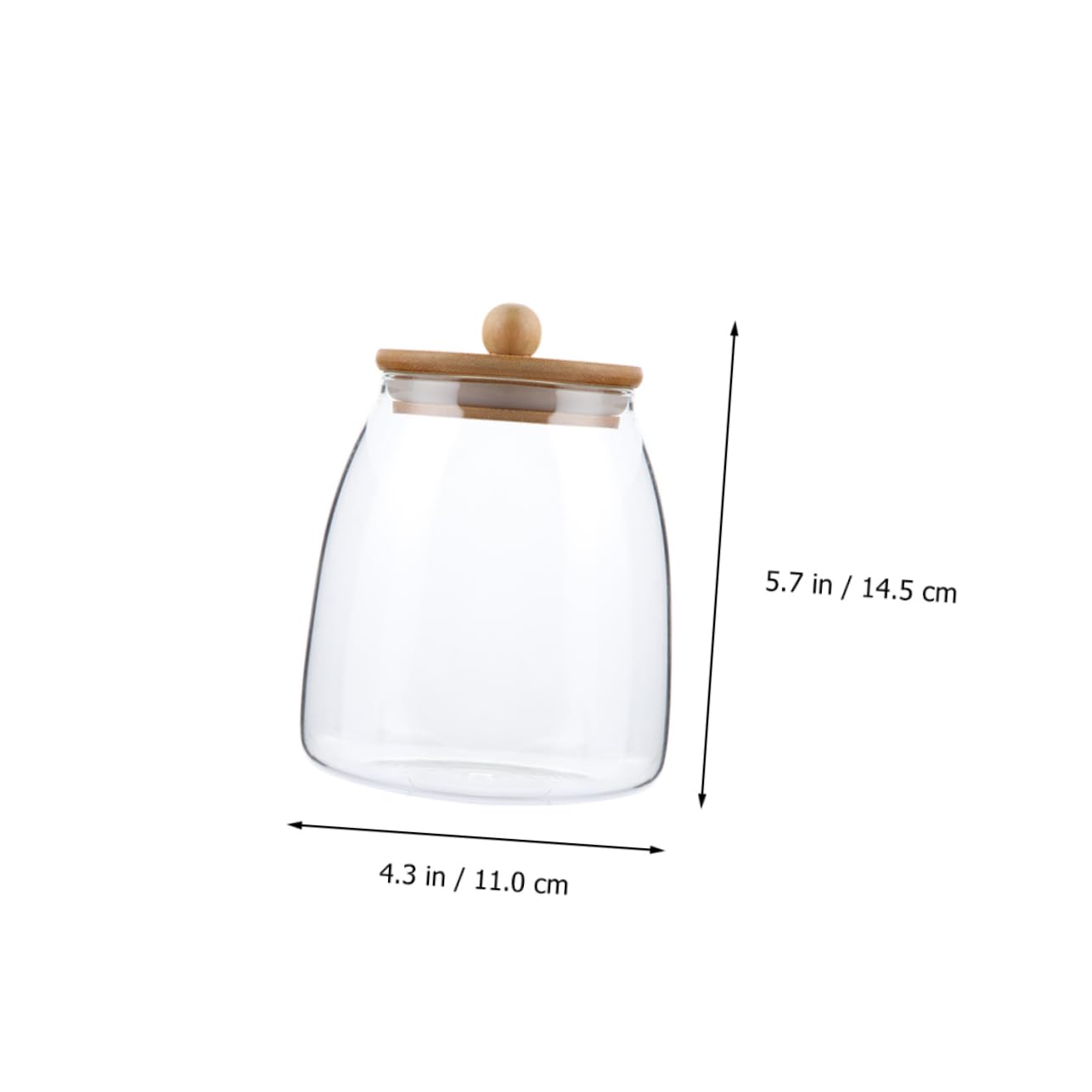 MAGICLULU 2 Stabile Vorratsgläser mit Bambusdeckel 900ml aus Borosilikatglas für Kekse Süßigkeiten und Trockenfrüchte Wiederverwendbar