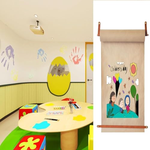 Rouleau de Papier Suspendu Kraft 77cm avec Support Mural - 2