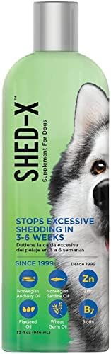 Shed-X Liquid Dog Supplement, 32oz – 100% Natural – Helps Dog Shedding, Fish Oil for Dogs Supports Skin & Coat, Dog Oil for Food with Essential Fatty Acids, Vitamins, and Minerals