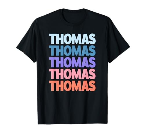 Funny Modern Repetitive Text Design First Name Thomas Camiseta