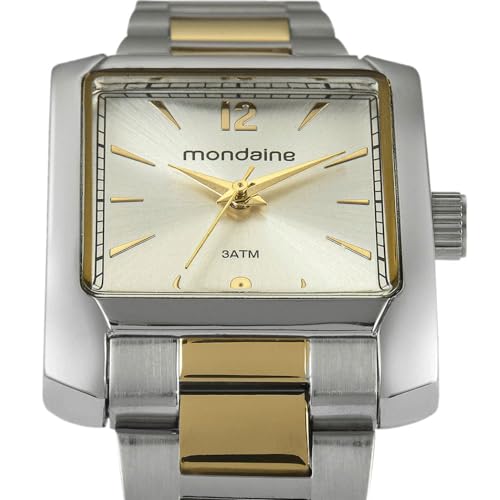 Relógio Mondaine Feminino Quadrado Bicolor 32417LPMVBE2
