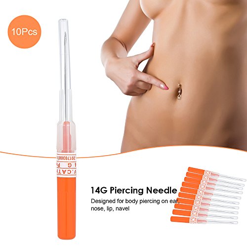 Piercing Needle, Anself 10Pcs 14G Usa e Getta