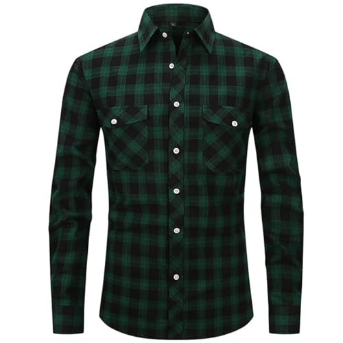 Camisa franela cuadros hombre manga larga para evitar el frío en el trabajo exterior