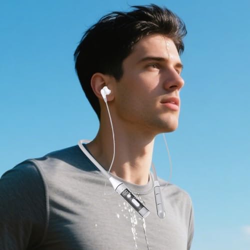Écouteurs sans fil type collier magnétiques légers et ergonomiques