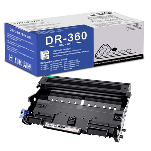 Tambour DR360 noir de rechange Brother HL 2170W pour documents de bureau clairs