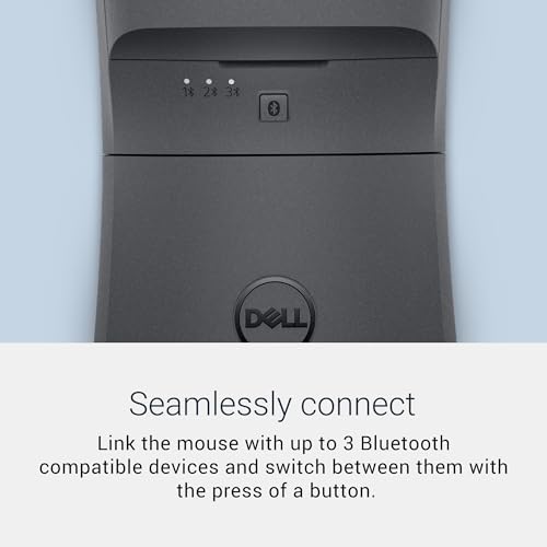 Image of Dell MS700 Bluetooth Travel Mouse - Bluetooth 5.0, Microsoft Swift Pair /Dell Pair (Windows 10 & 11 only), Optical LED Sensor, Touch Scroll with latest Touch Controller - Black