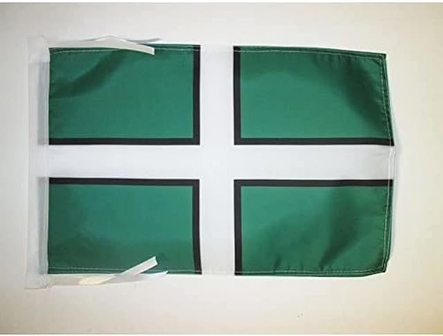 AZ FLAG Devon county Flag 18'' x 12'' cords - County of Devon - England SMALL flags 30 x 45cm - Banner 18x12 in