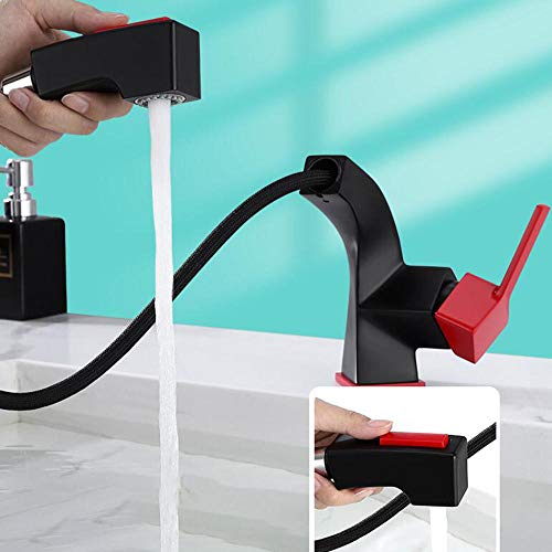 Grifo de lavabo extraíble de latón antioxidante con acabado cromo brillante 5