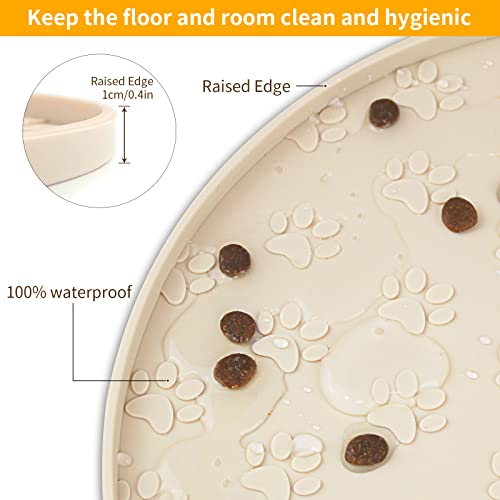 Ptlom Jogo Americano de Silicone para Animais de Estimação para Cães E Gatos, Tapetes de Tigela de A