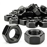 qjuwhua 100 Stück M5 Mutter Sechskantmuttern Schwarz Verzinkt Stahl Hexmuttern für Schrauben Unterlegscheiben Gewindestangen Befestigungselemente für Wohngebäude Industriegebäude Reparaturen