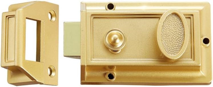 Mechanical Bullhead Door Lock, Zinc Alloy and Copper, Anti-Theft, Modern Minimalist Style, for Doors 45-55mm Thick (Short Type - Copper Wrench)