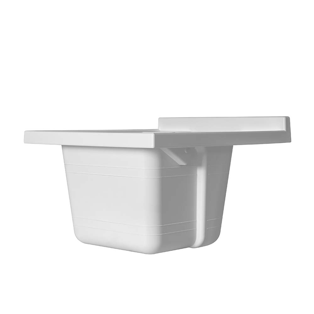 Lavatoio In Resina Per Lavanderia - 60x45 Cm, Bianco, Per Installazione Su Mobile O Piano - Foto 5