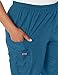 Cherokee Women's Workwear Elastic Waist Cargo Scrubs Pant, Caribbean Blue, Medium