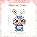 Rhinestone Rabbit Brooch and Pin for Women Girls Dainty Crystal Lady Rabbit Brooch Cute Bunny Animal Brooches Fashion Gold Plated Lapel Pins for Easter Jewelry Gift Party Costume Accessories Blue