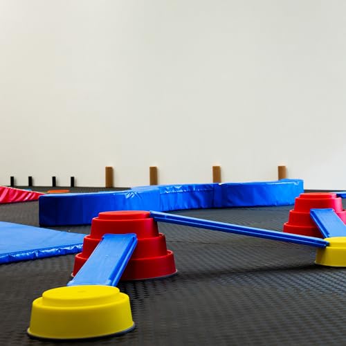 Image of BalanceFrom Puzzle Exercise Mat 1 inch Thick, EVA Interlocking Foam Floor | Tiles for Home Gym, Mat for Home Workout Equipment, Floor Padding for Kids, Black, 24 in x 24 in x 1 in, 24 Sq Ft - 6 Tiles