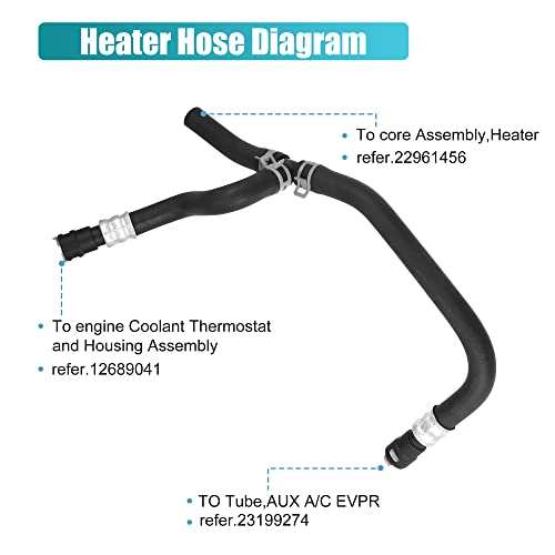 X Autohaux Hvac Engine Heater Outlet Hose Assembly For Buick Enclave For Chevrolet Traverse For Gmc Acadia 2007-2017 Heater Return Hose Replace 626-562 25862088 #TOP5