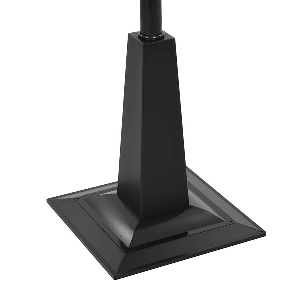 Weihnachts-Straßenlampe mit Weihnachtsmann 180 cm LED, Innenbereich Deko mit Schnee, Kranz, MERRY CHRISTMAS Schild und fröhlicher Melodie, ABS PVC Material, Adapter, Kabel, Montagematerial