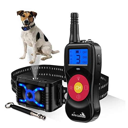 My Pet Command 2600 FT Range (0.5 Mile) 4-1 Citronella Dog Training Collar with Remote, Spray,Vibrate,Tone and Night Light Functions Safe, Humane, No Shock Waterproof Rechargeable Add up to 3 Collars