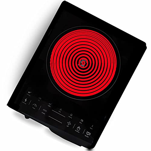 Digitara Infrared Cooktop, Electric Hot plate Single Burner 2000W Auto