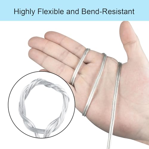 Image of UL2468 18 AWG 2 Conductor Wire, Clear PVC, 50 FT (15M)