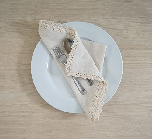 Image of FINGERCRAFT Bulk Cloth Napkins Set of 100 | 12x12 Inch Cotton Linen