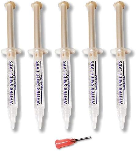 5 XL 38% Teeth Whitening Gel Dentist Recommended High Intensity Carbamide Peroxide Pro Dental Lab Direct, Sensitivity Free, Sold by Dentists, Whiter Smile Labs Fast WHITENING Results
