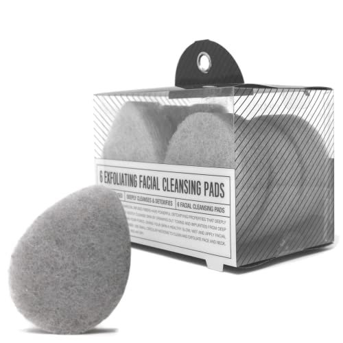 Kol Face Scrubber, Charcoal Infused Exfoliating Facial Cleansing Pads, Reusable Exfoliator Face Sponge For Daily Face Cleaning And Makeup Removal, 6 Count #TOP22
