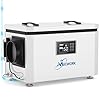 125 Pints Commercial Dehumidifier with Pump and Drain Hose, Mecwork Quiet Dehumidifiers for Basement, Crawl Space, Industrial Dehumidifier Water Damage Restoration up to 6,000 sq ft, Auto Defrost