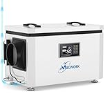 125 Pints Commercial Dehumidifier with Pump and Drain Hose, Mecwork Quiet Dehumidifiers for Basement, Crawl Space, Industrial Dehumidifier Water Damage Restoration up to 6,000 sq ft, Auto Defrost