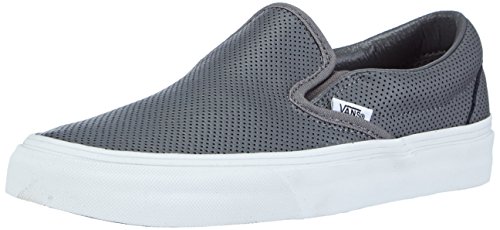 Fodera: Non foderato Vans Classic Slip-on Scarpe da Ginnastica Basse, Unisex Adulto, Grigio (perf leather smoked pearl), 41