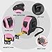 WORKPRO 25FT Pink Tape Measure, 1/8 Fractions Easy Read Measuring Tape, Retractable Nylon Coating Measurement Tape Accuracy 1/32, Magnetic Hook, Belt Clip, Rubber Protective Casing - Pink Ribbon